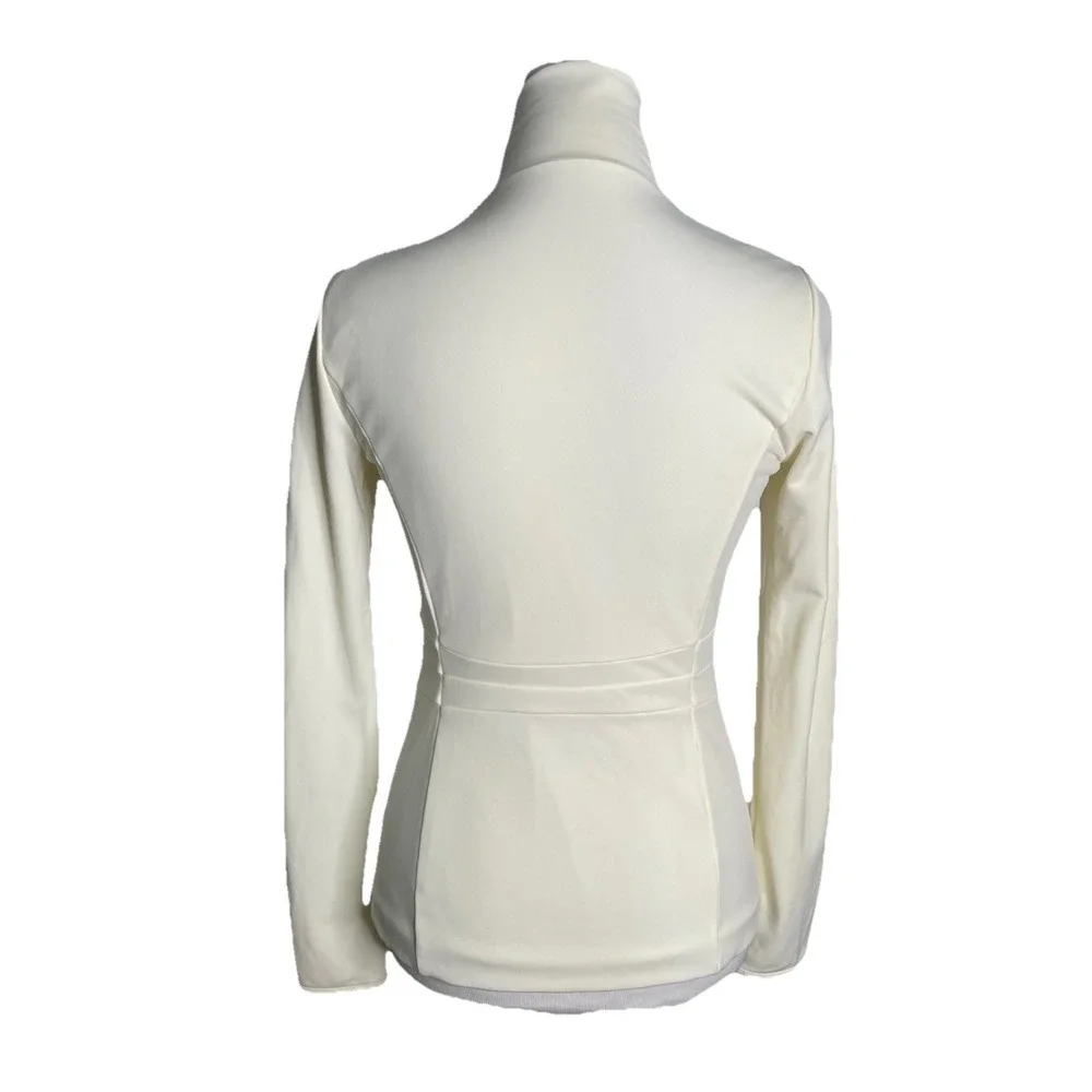 Vintage Prada Ivory Track Jacket Women's Size M Athletic Sport‎ Full Zip